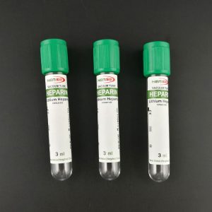 lithium heparin tube in green top