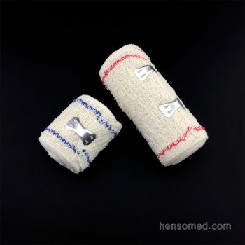 Medical Elastic Crepe Bandage With Red or Blue Line