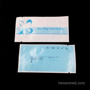 Fecal occult blood FOB test strips