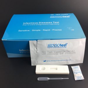 HIV Test in blue box