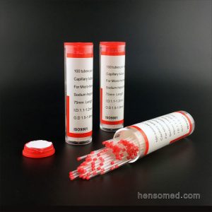 sodium heparinized micro hematocrit capillary tubes red top