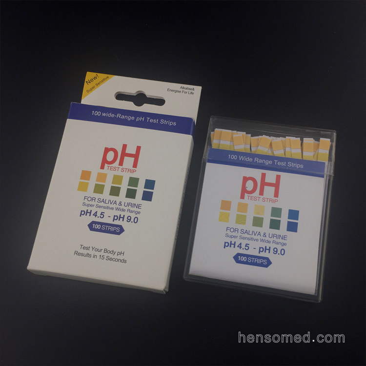 High Range Duel Pad Acid Alkaline Testing Strips Water pH Test Strips 0-14 Wide Range 100 