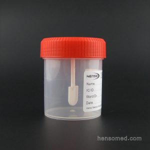 stool container 60ml with label